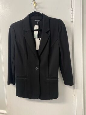41 Hawthorn Black Single-Button Blazer
